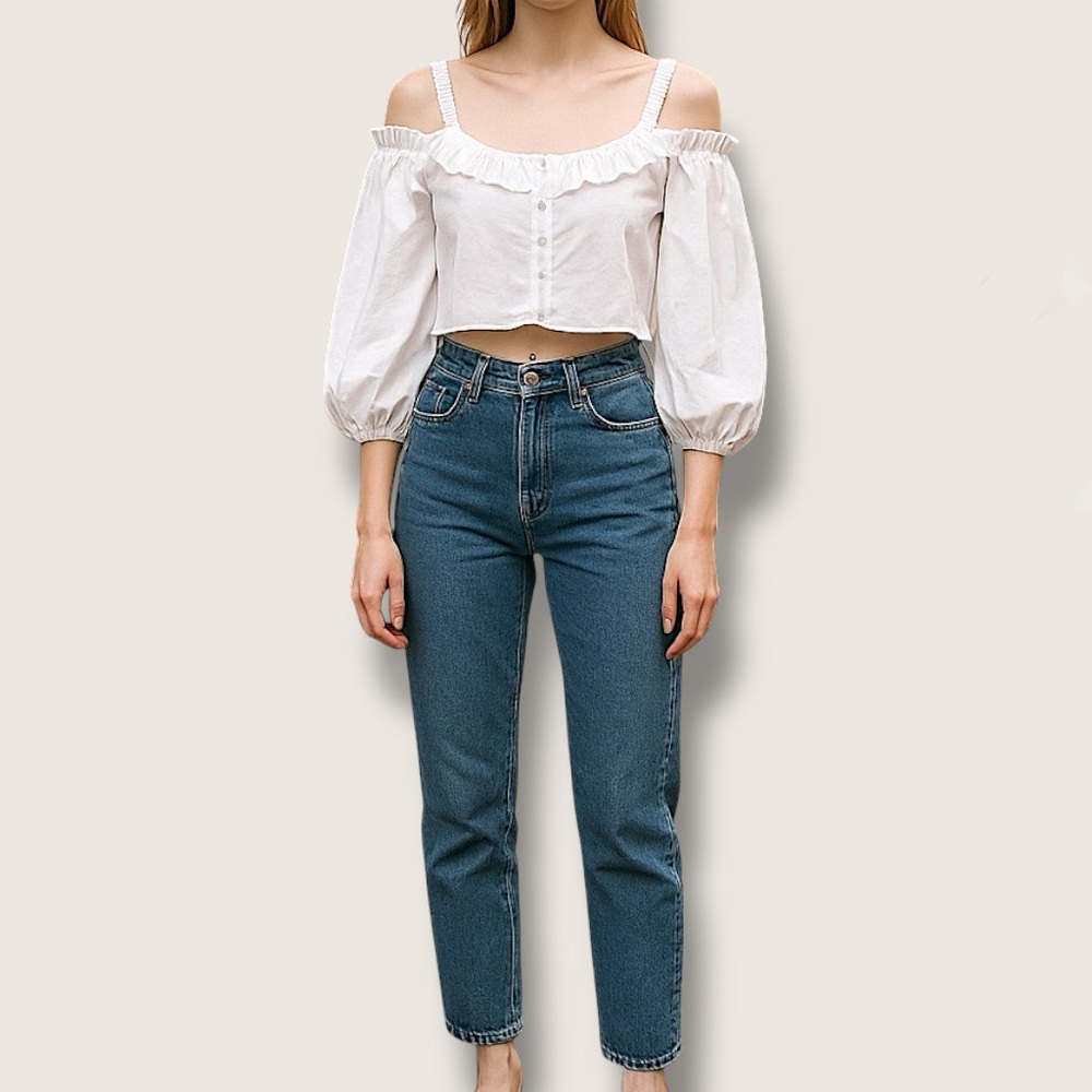 Zara Blouse Xsmall Cropped New